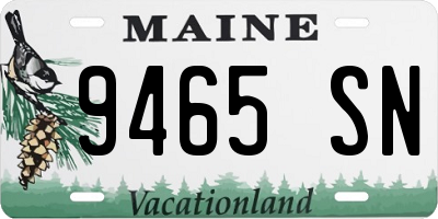 ME license plate 9465SN