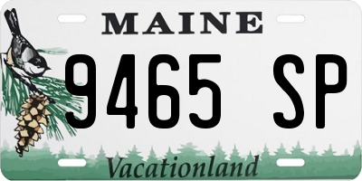 ME license plate 9465SP
