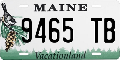 ME license plate 9465TB
