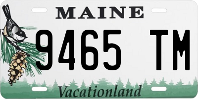 ME license plate 9465TM