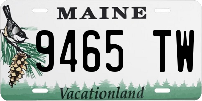 ME license plate 9465TW