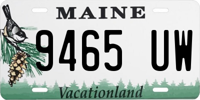 ME license plate 9465UW