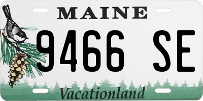 ME license plate 9466SE