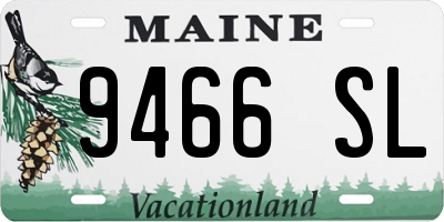 ME license plate 9466SL