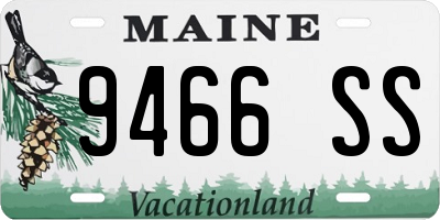 ME license plate 9466SS