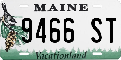 ME license plate 9466ST