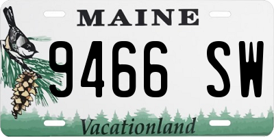 ME license plate 9466SW