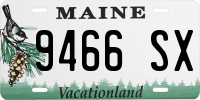 ME license plate 9466SX