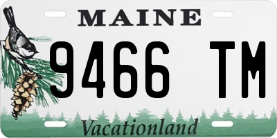 ME license plate 9466TM