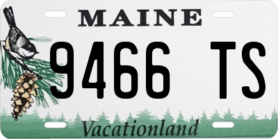 ME license plate 9466TS