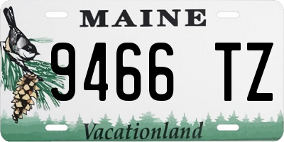 ME license plate 9466TZ