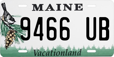 ME license plate 9466UB