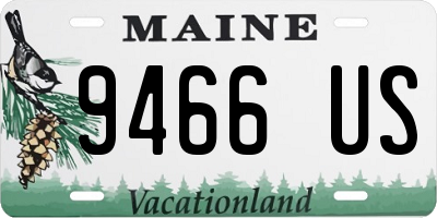 ME license plate 9466US