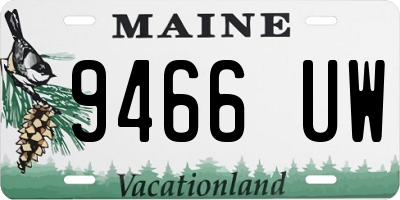 ME license plate 9466UW