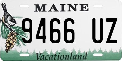 ME license plate 9466UZ
