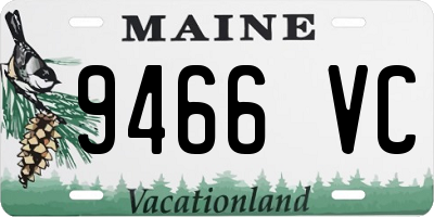 ME license plate 9466VC