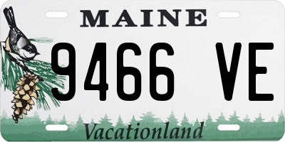 ME license plate 9466VE