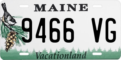 ME license plate 9466VG