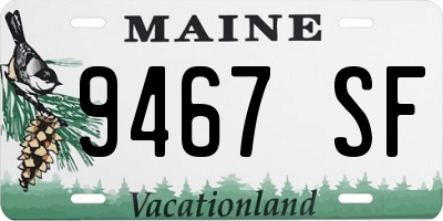 ME license plate 9467SF