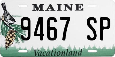 ME license plate 9467SP