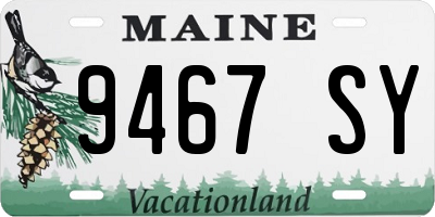 ME license plate 9467SY