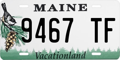 ME license plate 9467TF