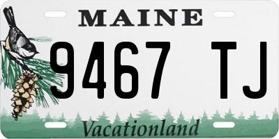 ME license plate 9467TJ