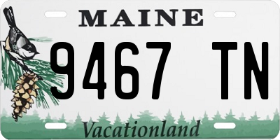 ME license plate 9467TN