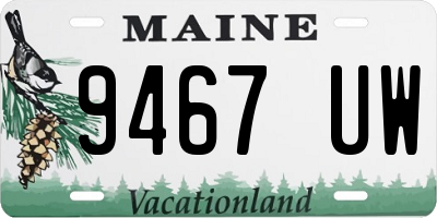 ME license plate 9467UW