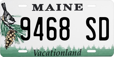 ME license plate 9468SD