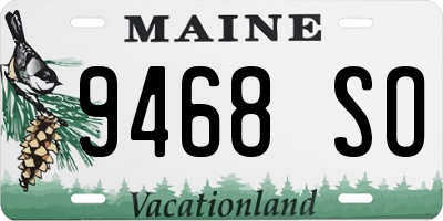 ME license plate 9468SO