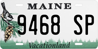 ME license plate 9468SP