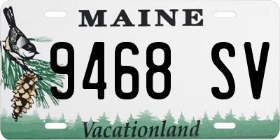 ME license plate 9468SV