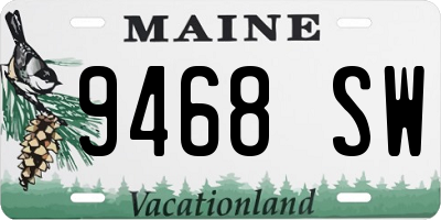 ME license plate 9468SW
