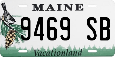 ME license plate 9469SB