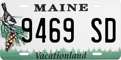 ME license plate 9469SD