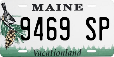ME license plate 9469SP