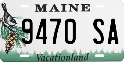 ME license plate 9470SA