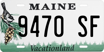 ME license plate 9470SF