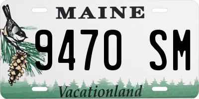 ME license plate 9470SM