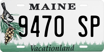 ME license plate 9470SP