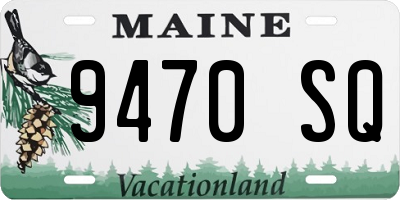 ME license plate 9470SQ