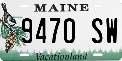 ME license plate 9470SW