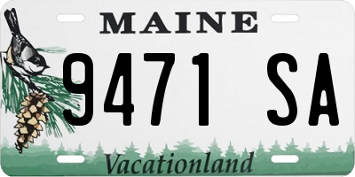 ME license plate 9471SA