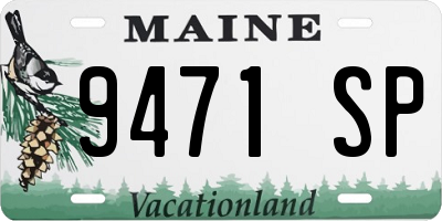 ME license plate 9471SP
