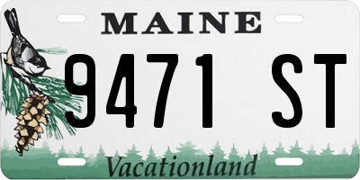 ME license plate 9471ST