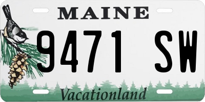 ME license plate 9471SW