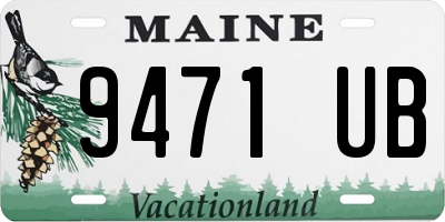 ME license plate 9471UB