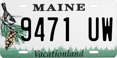 ME license plate 9471UW