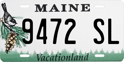 ME license plate 9472SL